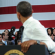 An attendee (back, 2nd from the right) heckles President Barack Obama as he speaks on immigration reform at the Betty Ann Ong Chinese Recreation Center in San Francisco
JEWEL SAMAD/AFP/Getty Images